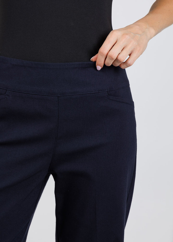 Elliott Lauren 30" Control Stretch Wide Leg Pants in Navy available at Barbara Katz