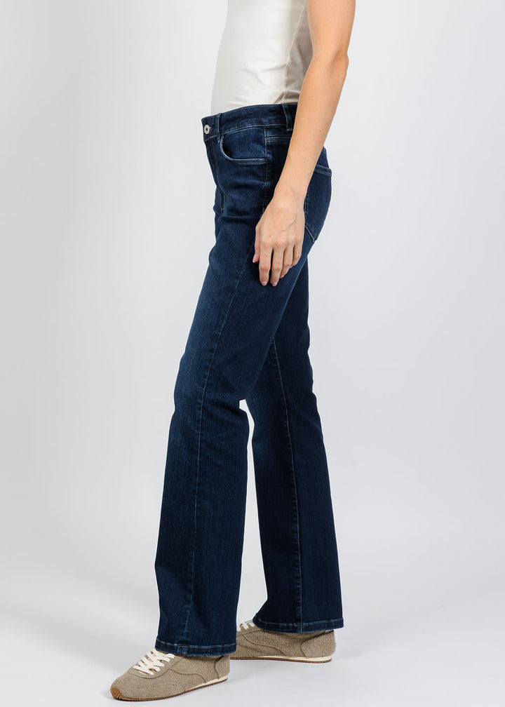 Elliott Lauren Baby Bootcut Jean in Mid Wash available at Barbara Katz