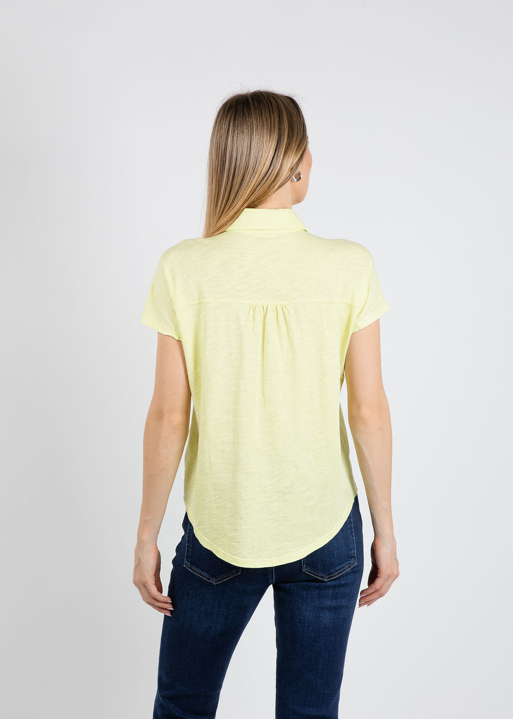 Elliott Lauren Bella Button Front Tee in Mojito available at Barbara Katz