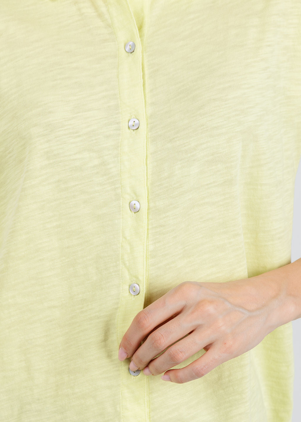 Elliott Lauren Bella Button Front Tee in Mojito available at Barbara Katz