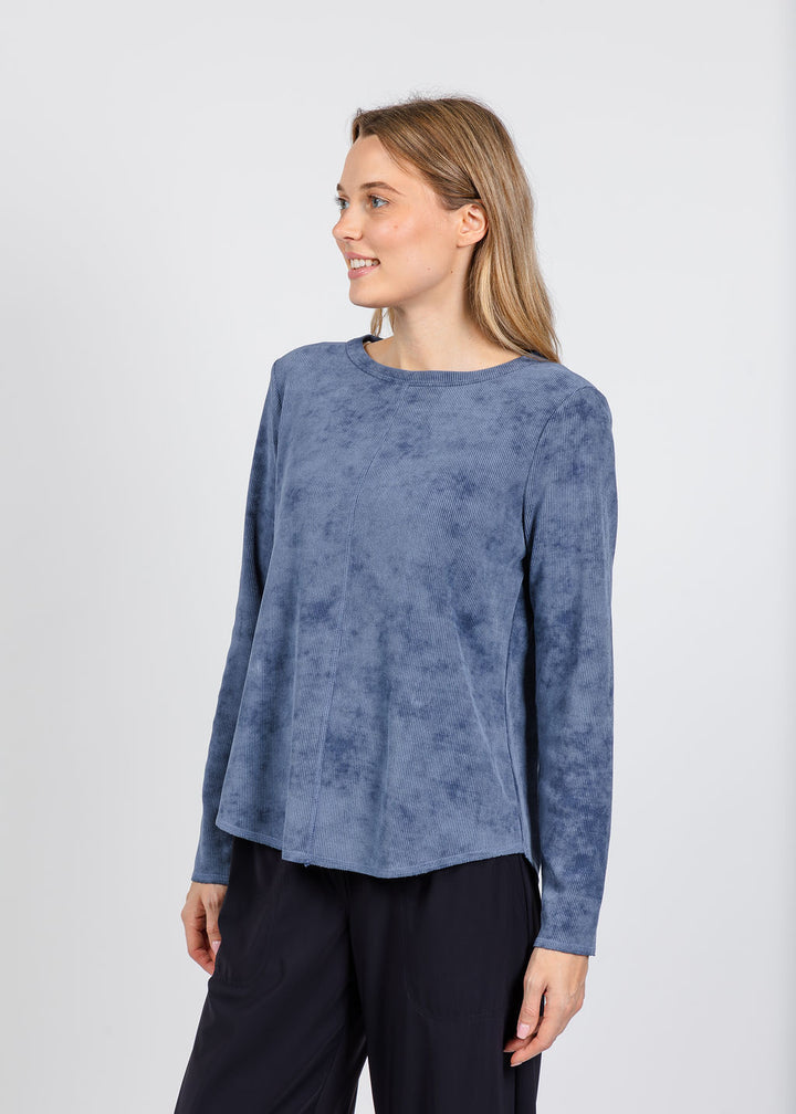 Elliott Lauren Blue Ridge Crew Neck Top available at Barbara Katz