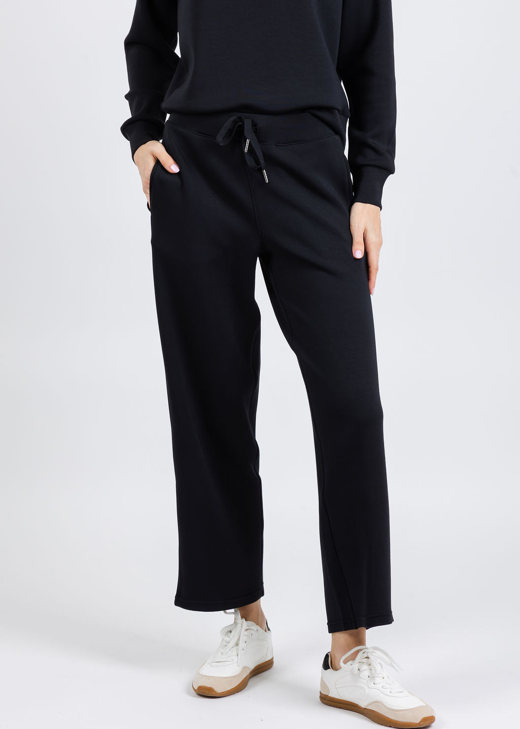 Elliott Lauren Comfort Zone Pull-On Pants in Black available at Barbara Katz