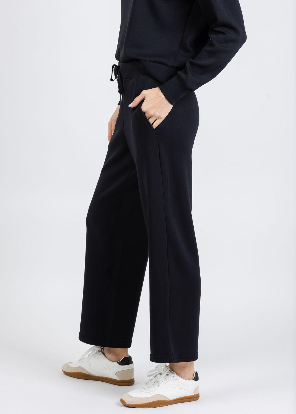 Elliott Lauren Comfort Zone Pull-On Pants in Black available at Barbara Katz