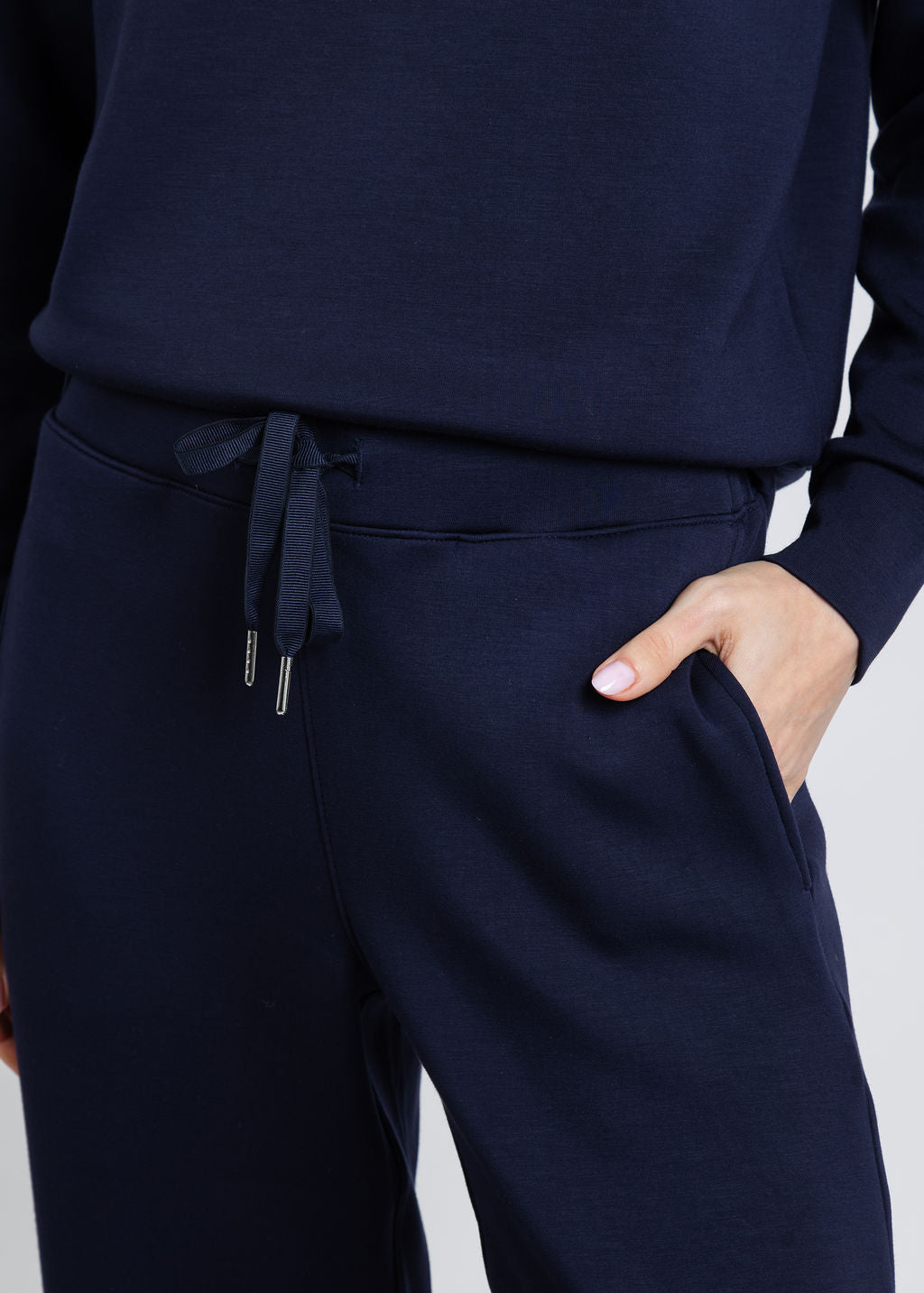 Elliott Lauren Comfort Zone Pull-On Pants in Navy available at Barbara Katz