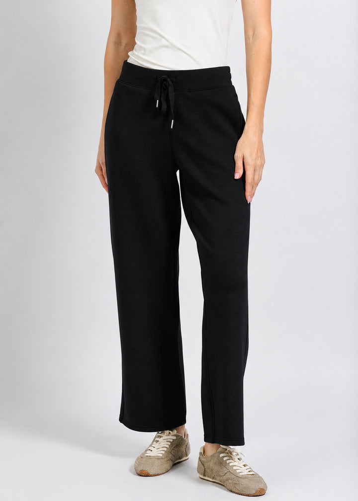 Elliott Lauren Comfort Zone Straight Leg Pant in Black available at Barbara Katz