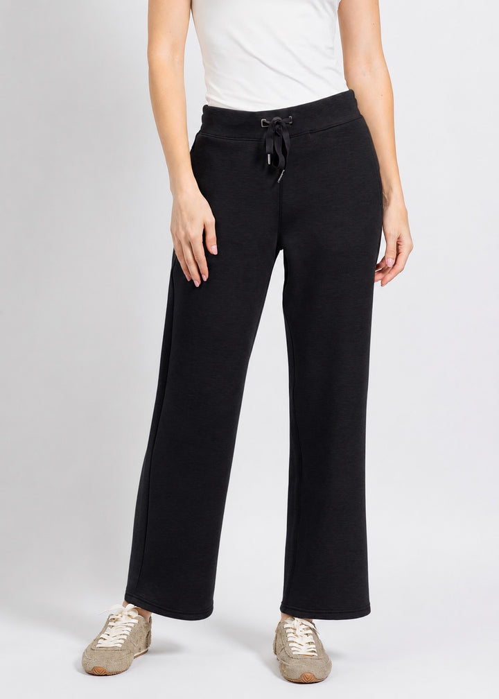 Elliott Lauren Comfort Zone Straight Leg Pant in Black available at Barbara Katz