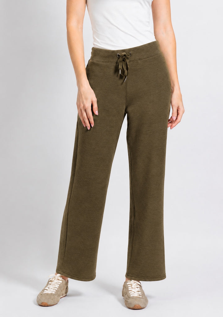 Elliott Lauren Comfort Zone Straight Leg Pant in Olive available at Barbara Katz