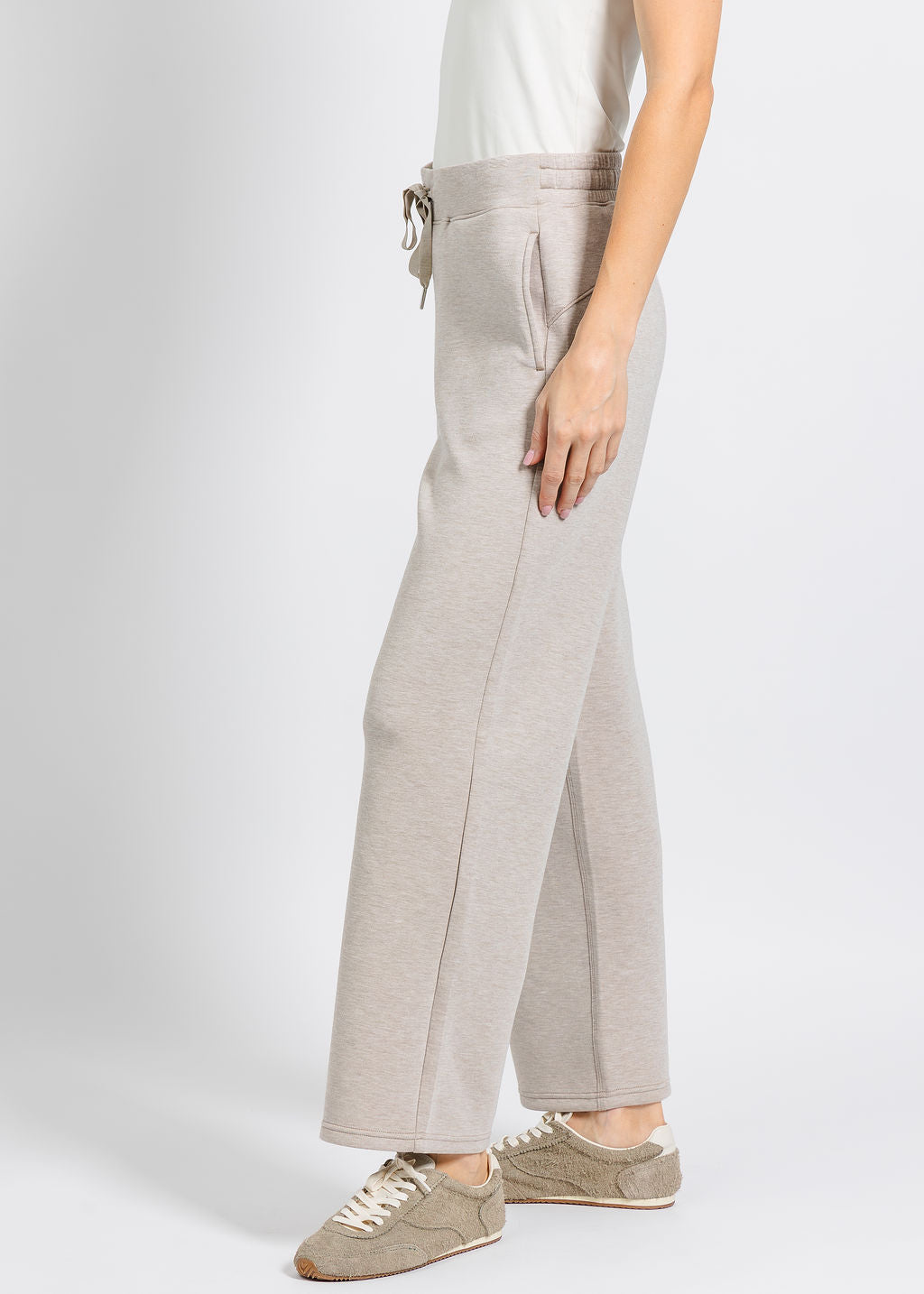 Elliott Lauren Comfort Zone Straight Leg Pant in Tapioca available at Barbara Katz