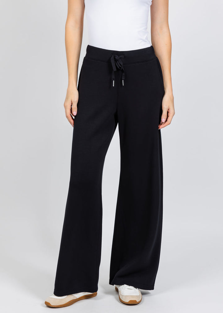 Elliott Lauren Comfort Zone Wide Leg Pant in Black available at Barbara Katz