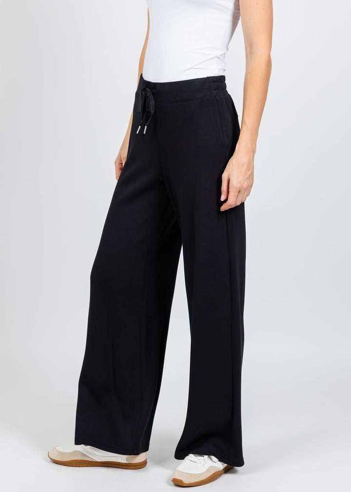 Elliott Lauren Comfort Zone Wide Leg Pant in Black available at Barbara Katz