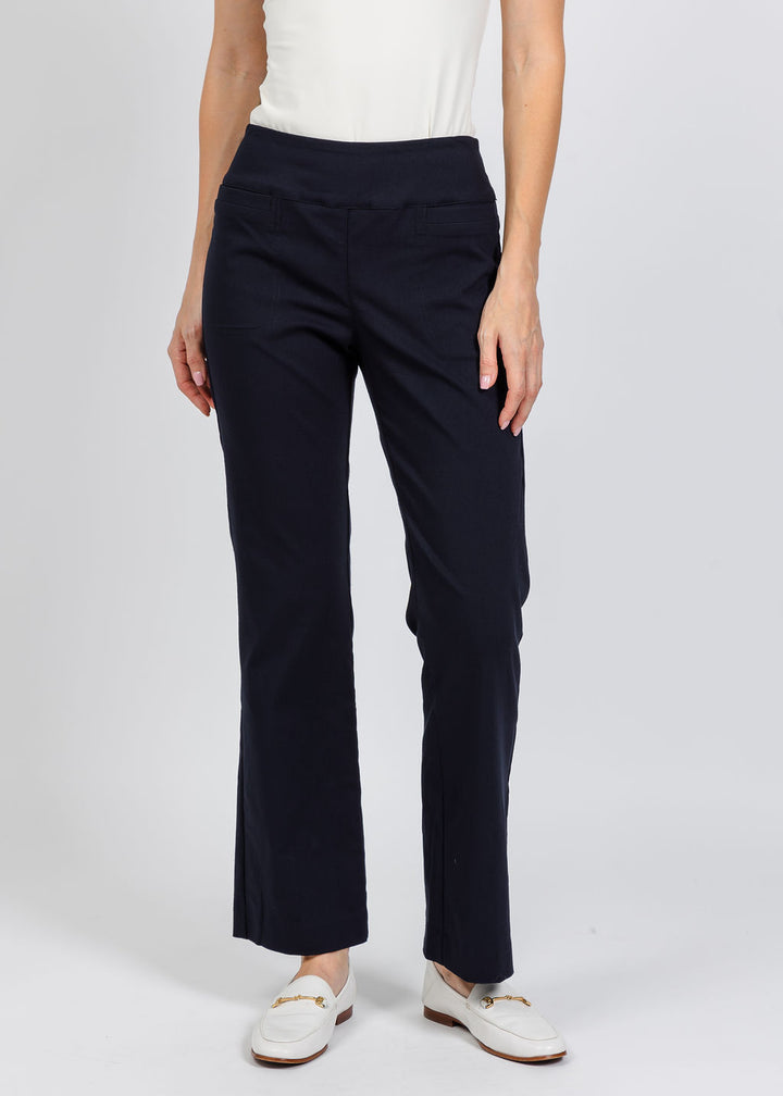Elliott Lauren Control Stretch Bootcut Pant in Navy available at Barbara Katz