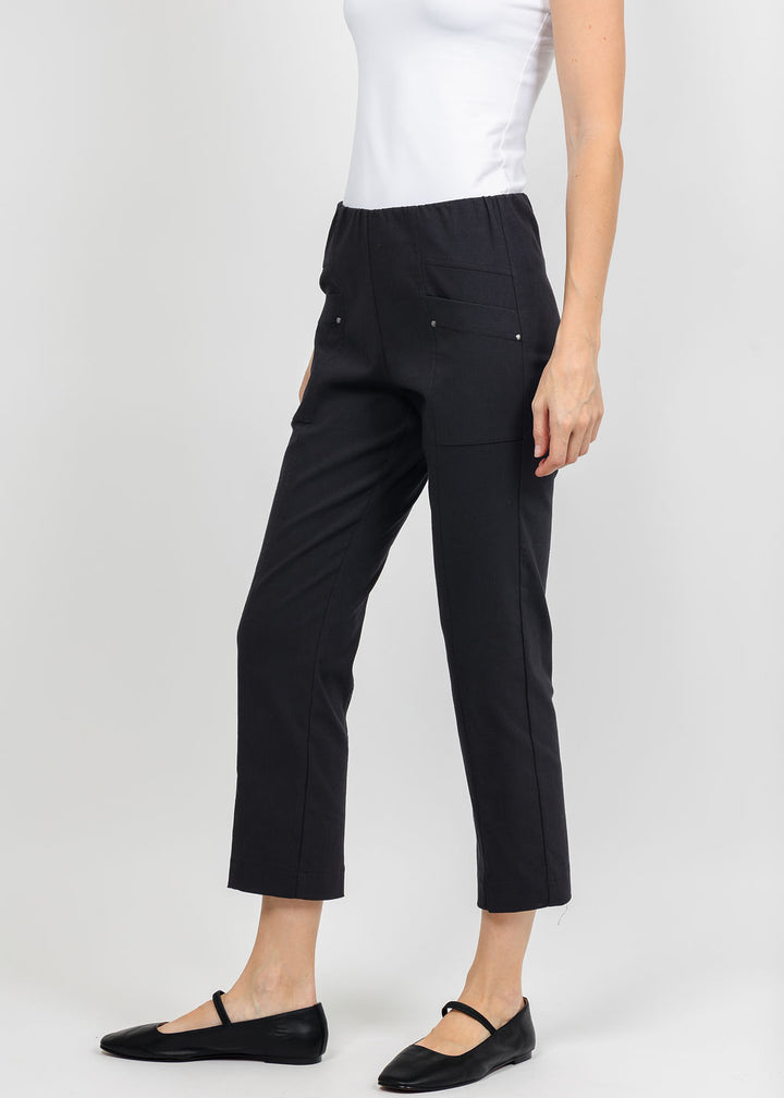 Elliott Lauren Control Stretch Cargo Pant in Anthracite available at Barbara Katz