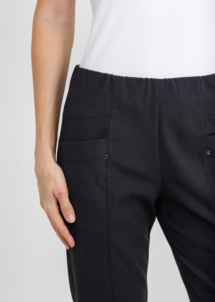 Elliott Lauren Control Stretch Cargo Pant in Anthracite available at Barbara Katz