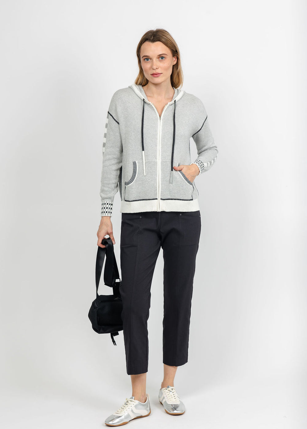 Elliott Lauren Control Stretch Cargo Pant in Anthracite available at Barbara Katz