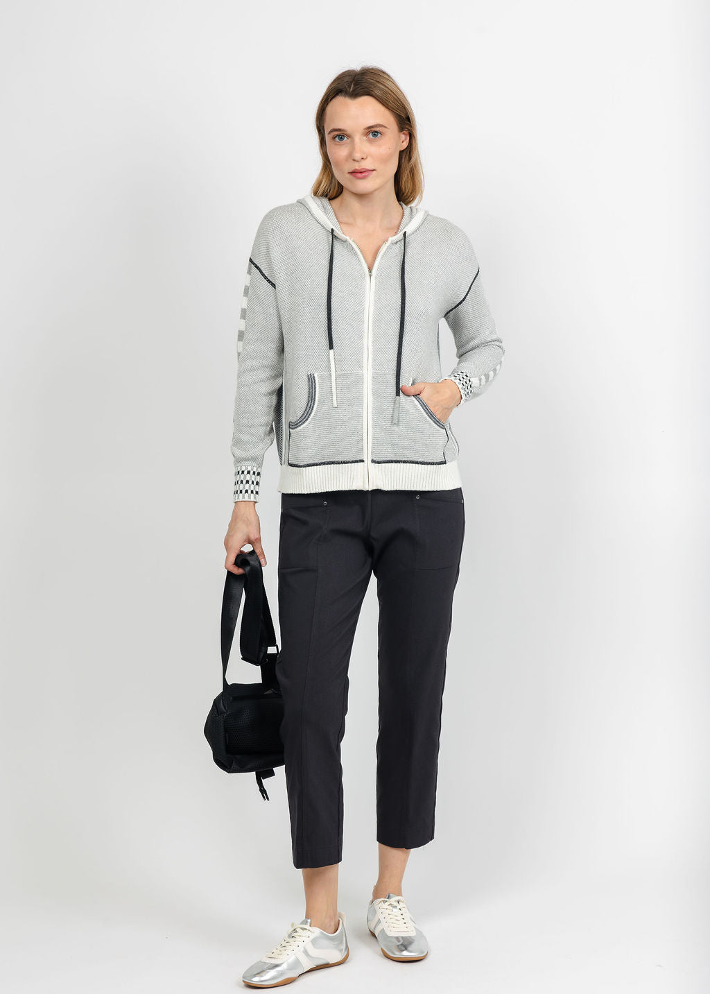 Elliott Lauren Control Stretch Cargo Pant in Anthracite available at Barbara Katz