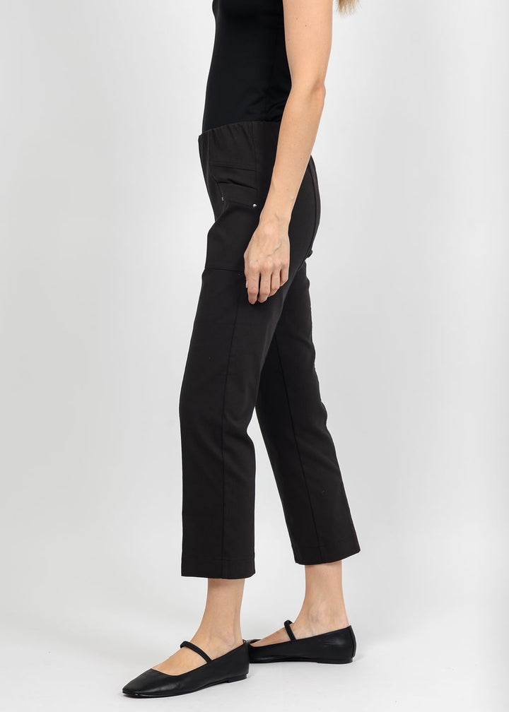 Elliott Lauren Control Stretch Cargo Pant in Chocolate available at Barbara Katz
