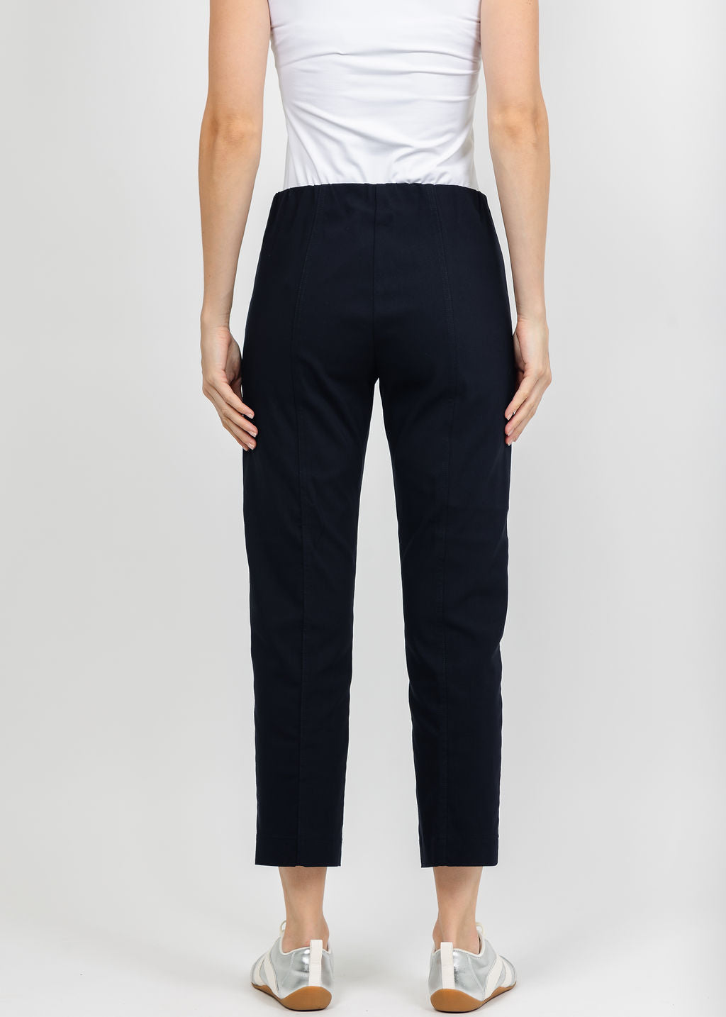 Elliott Lauren Control Stretch Cargo Pant in Navy available at Barbara Katz