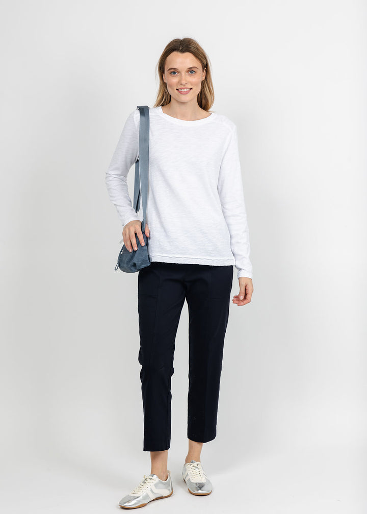 Elliott Lauren Control Stretch Cargo Pant in Navy available at Barbara Katz