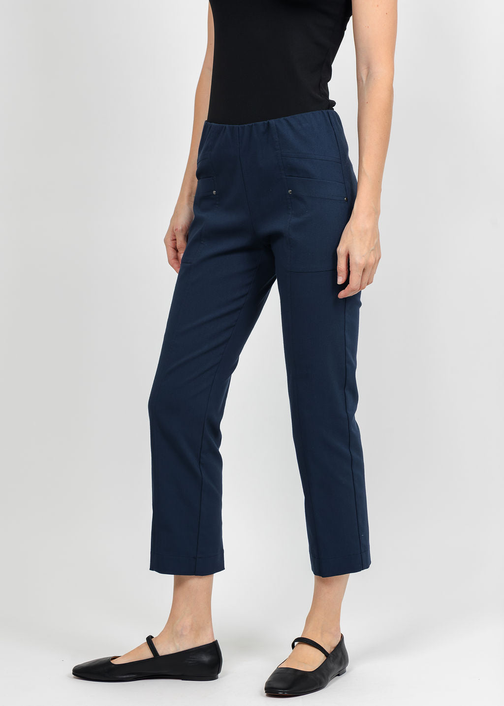 Elliott Lauren Control Stretch Cargo Pant in Petrol available at Barbara Katz