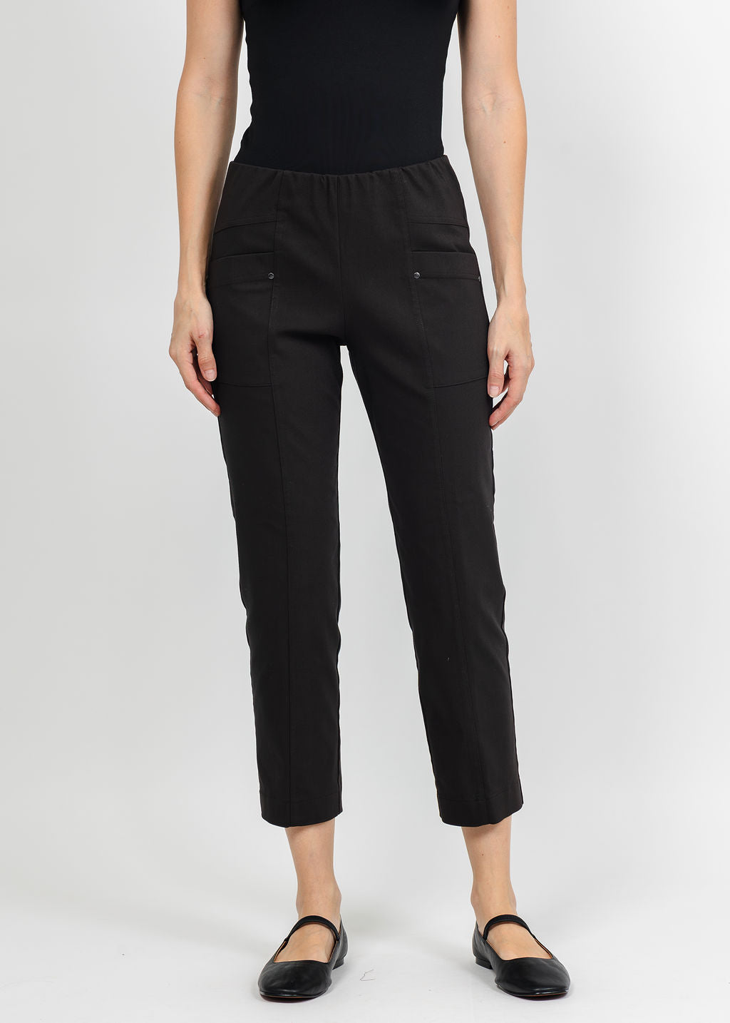 Elliott Lauren Control Stretch Cargo Pant in Chocolate available at Barbara Katz