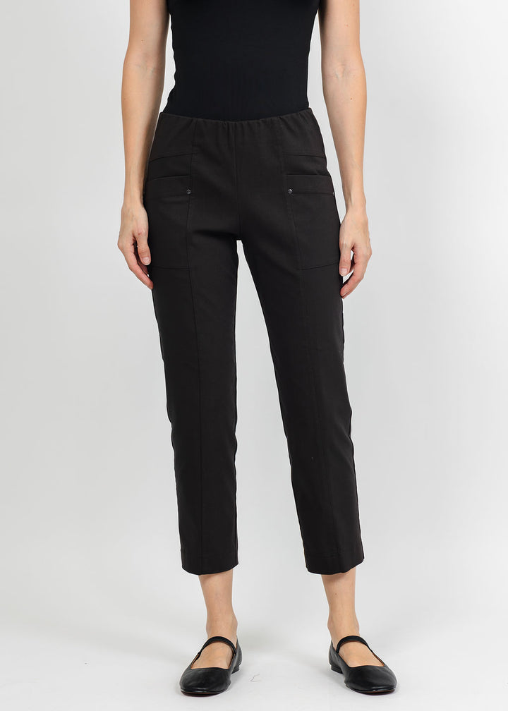 Elliott Lauren Control Stretch Cargo Pant in Chocolate available at Barbara Katz