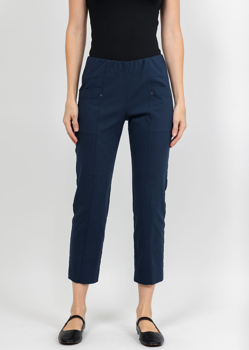 Elliott Lauren Control Stretch Cargo Pant in Petrol available at Barbara Katz