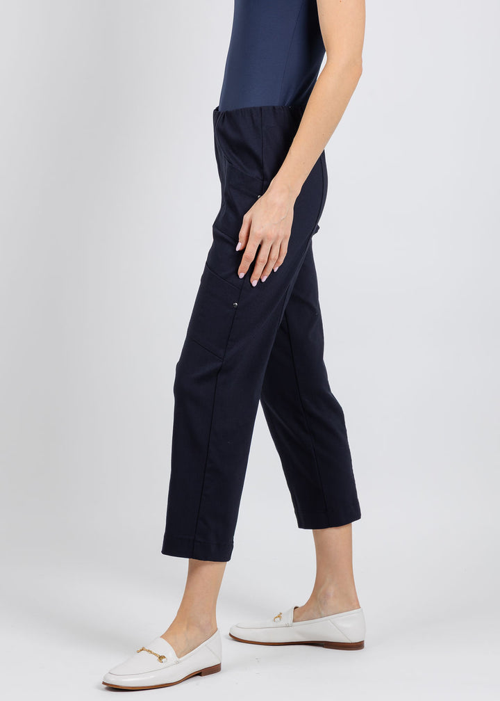 Elliott Lauren Control Stretch Cargo Pants in Navy available at Barbara Katz