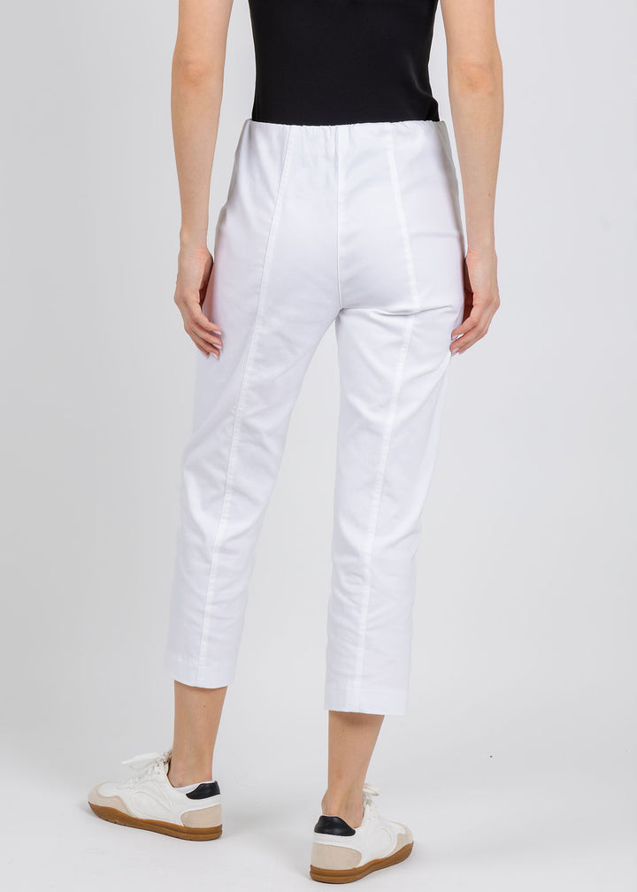 Elliott Lauren Control Stretch Cargo Pants in White available at Barbara Katz