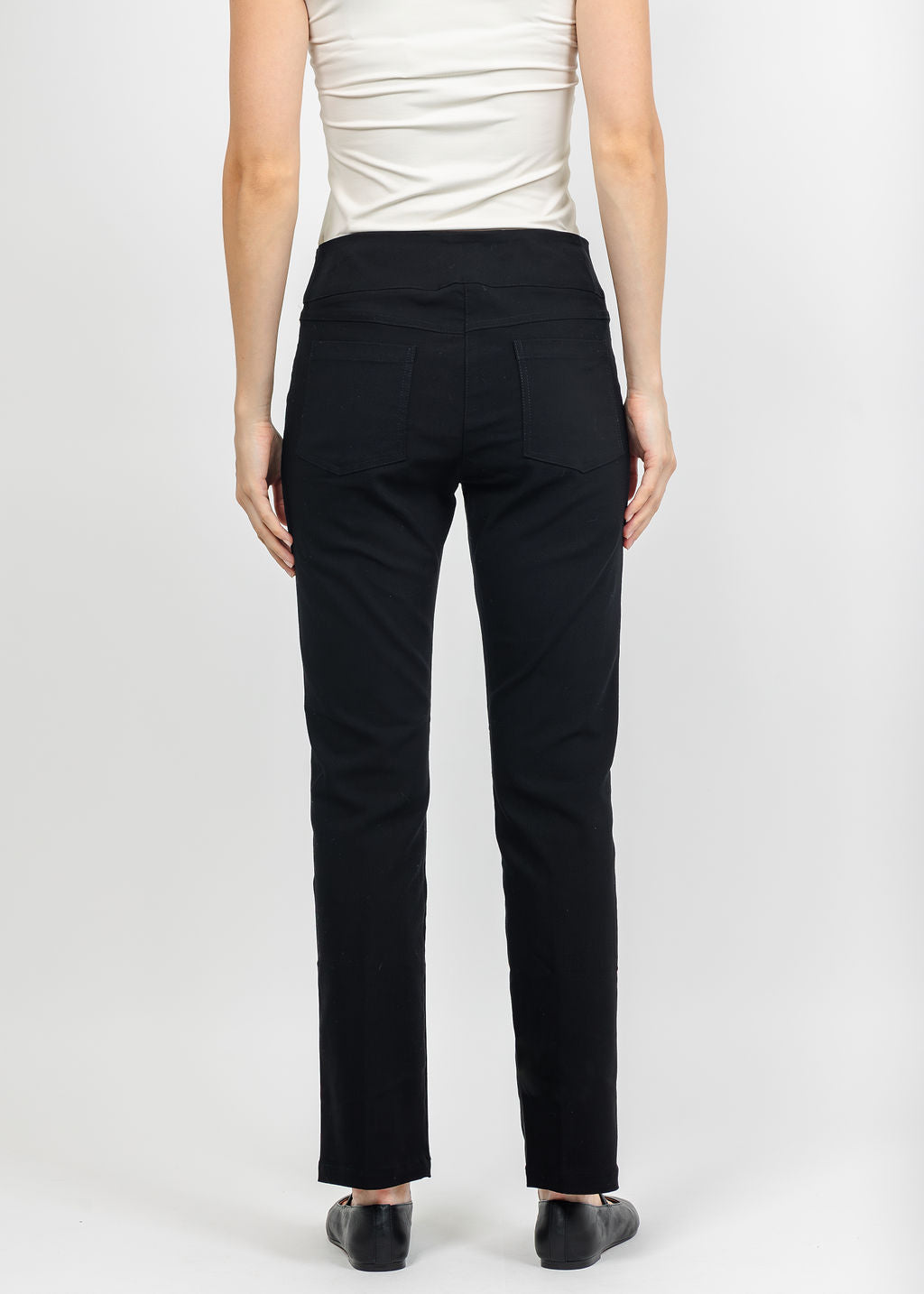 Elliott Lauren Control Stretch Faux Jean in Black available at Barbara Katz