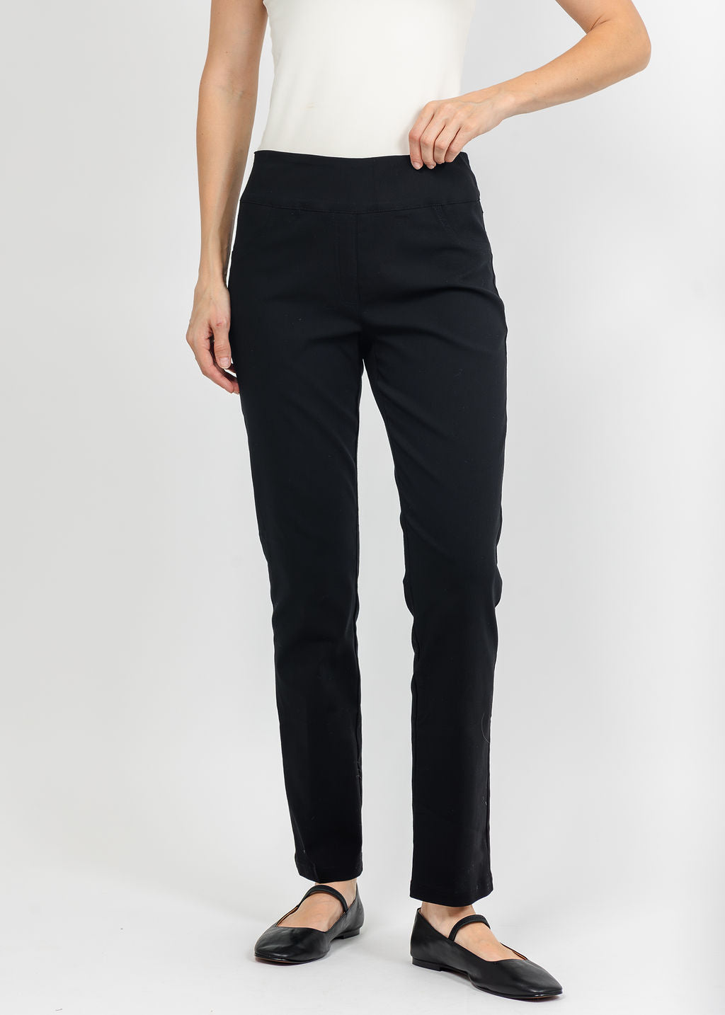 Elliott Lauren Control Stretch Faux Jean in Black available at Barbara Katz