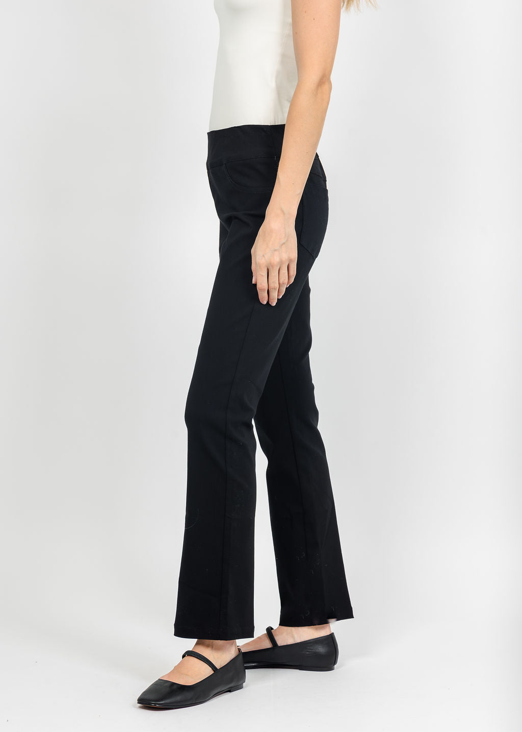 Elliott Lauren Control Stretch Faux Jean in Black available at Barbara Katz