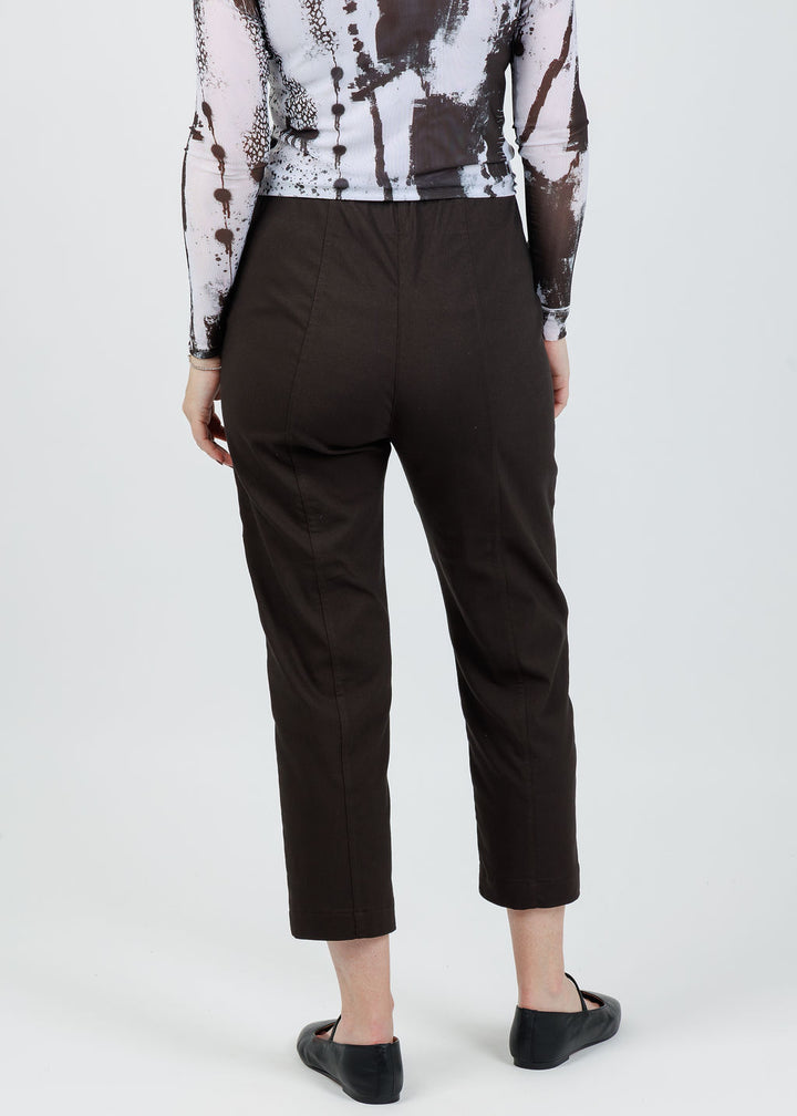 Elliott Lauren Crop Cargo Pants in Chocolate available at Barbara Katz