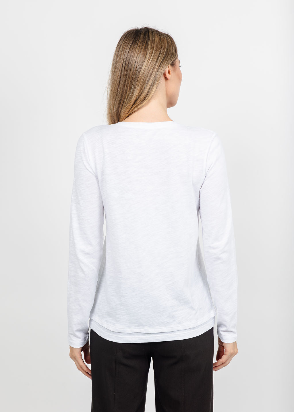 Elliott Lauren Darcy Double Layer Tee in White available at Barbara Katz