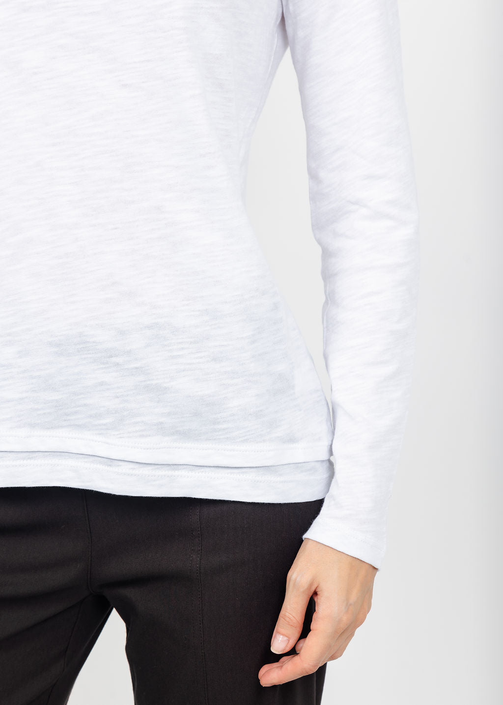 Elliott Lauren Darcy Double Layer Tee in White available at Barbara Katz