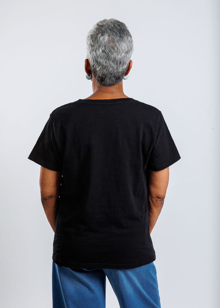 Elliott Lauren Graffiti Short Sleeve Graphic Tee in Black available at Barbara Katz