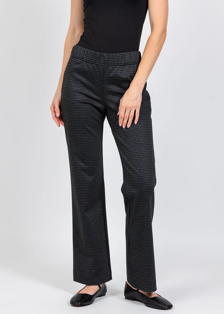 Elliott Lauren Houndstooth Pant in Black available at Barbara Katz