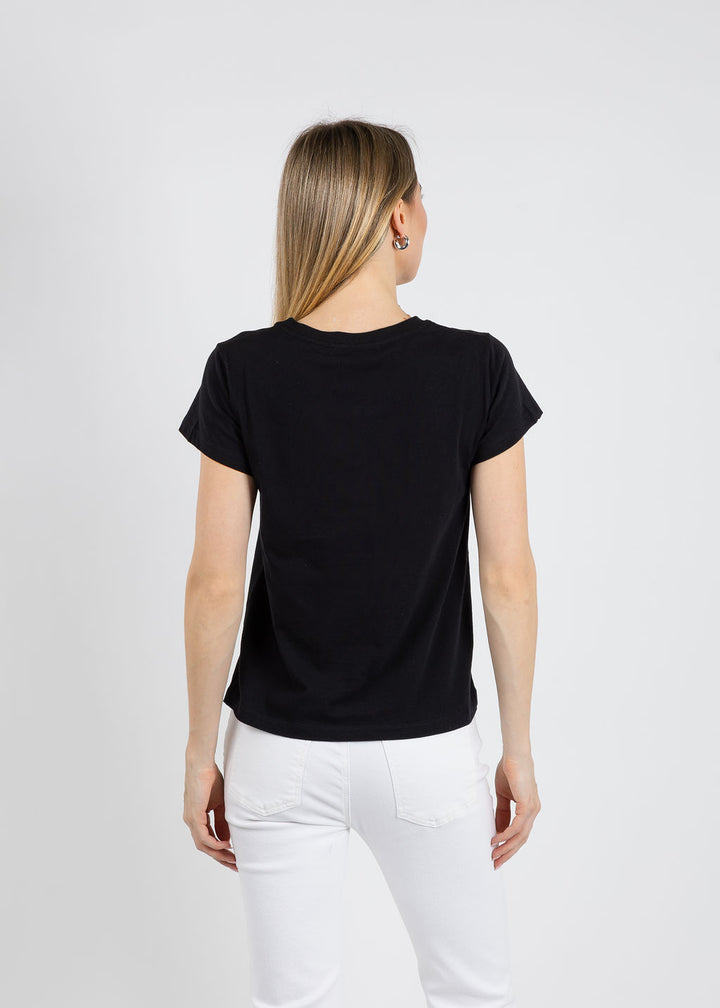 Elliott Lauren Lace Love Tee in Black available at Barbara Katz