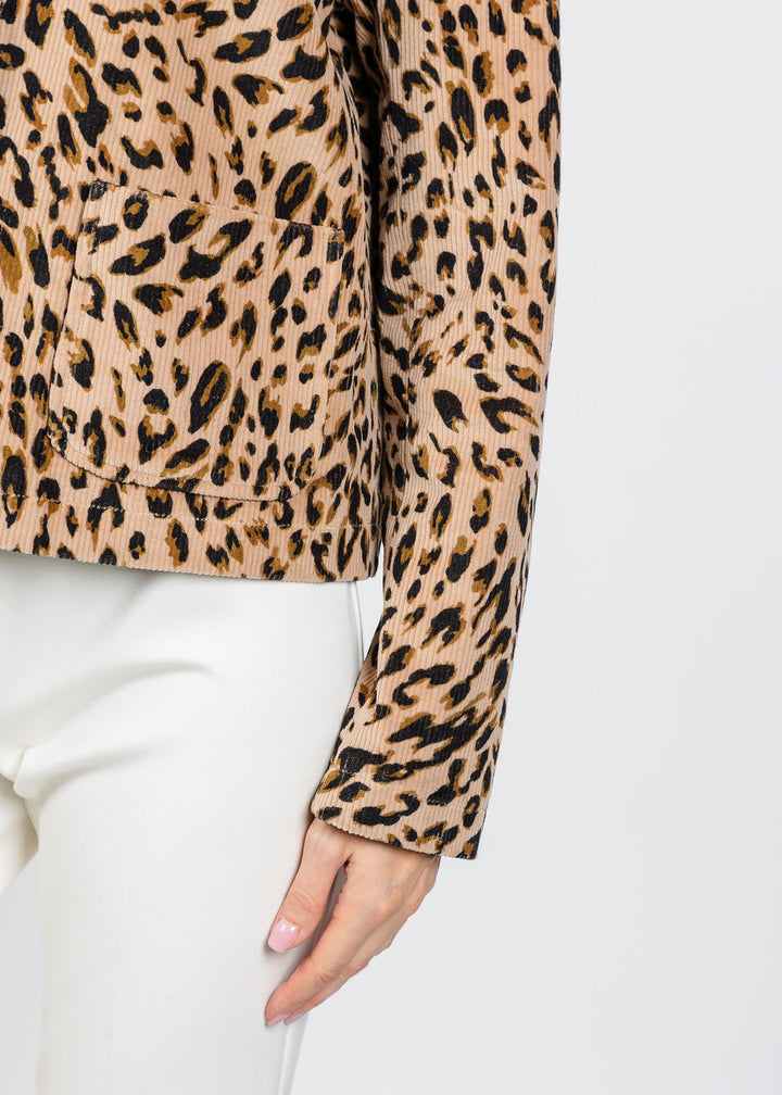 Elliott Lauren Leopard Corduroy Jacket available at Barbara Katz