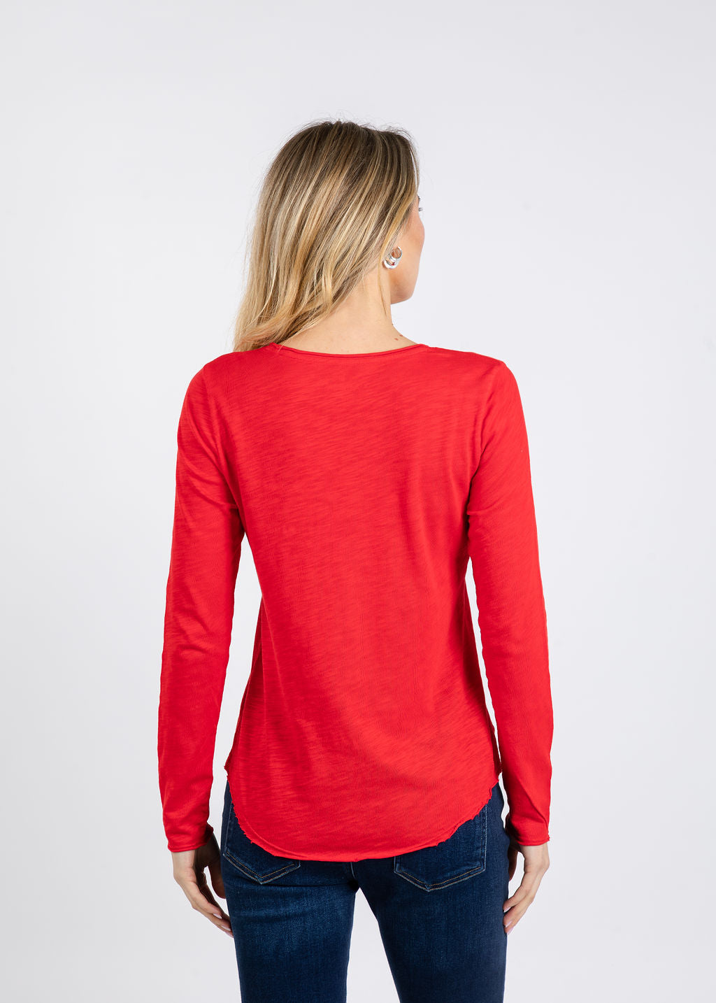 Elliott Lauren Lilly Long Sleeve Tee in Cherry available at Barbara Katz