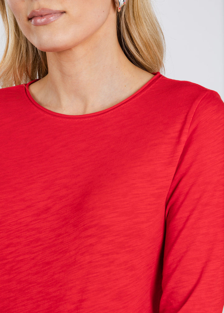 Elliott Lauren Lilly Long Sleeve Tee in Cherry available at Barbara Katz
