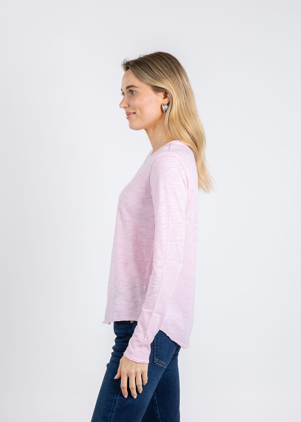 Elliott Lauren Lilly Long Sleeve Tee in Petal available at Barbara Katz