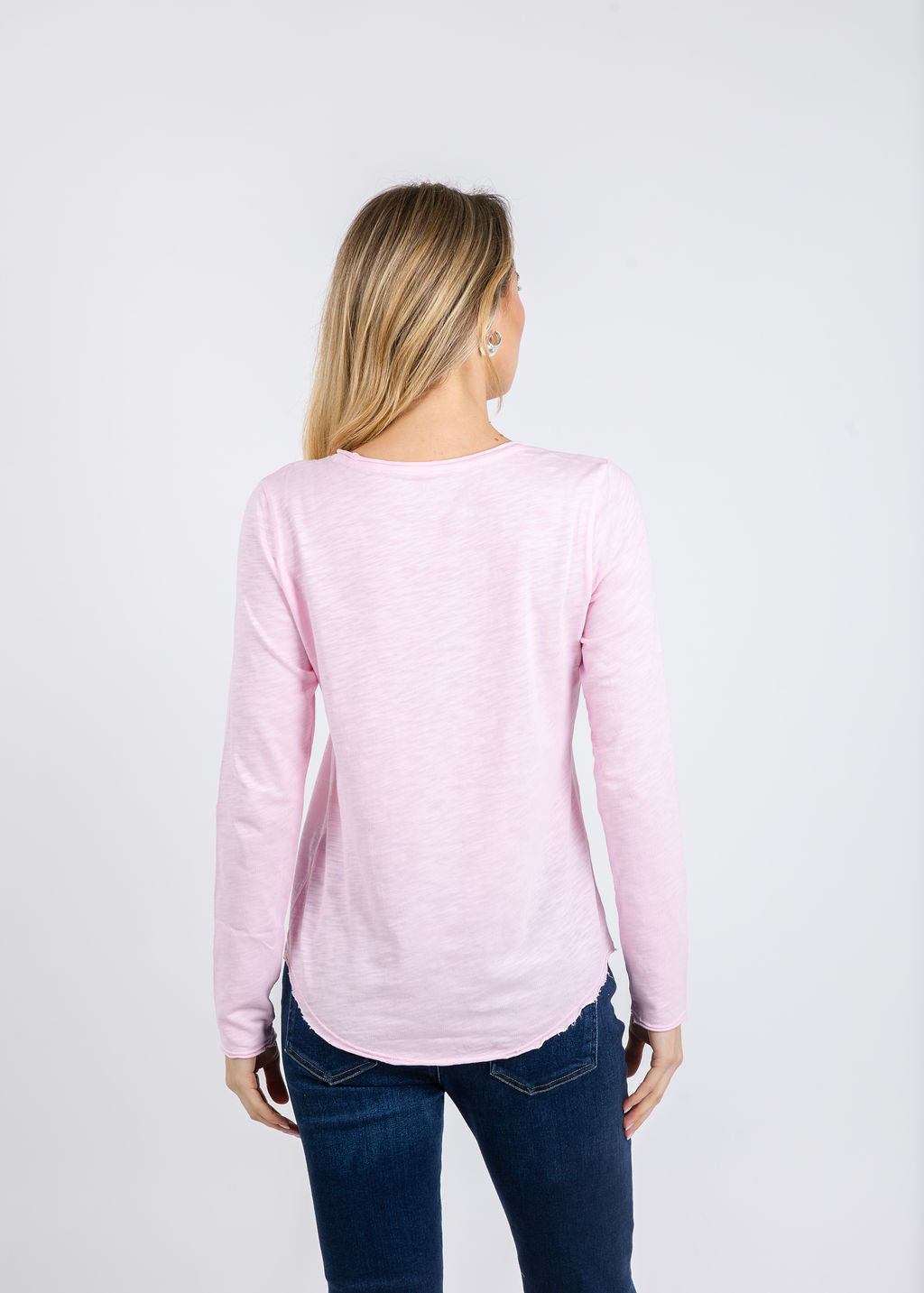 Elliott Lauren Lilly Long Sleeve Tee in Petal available at Barbara Katz