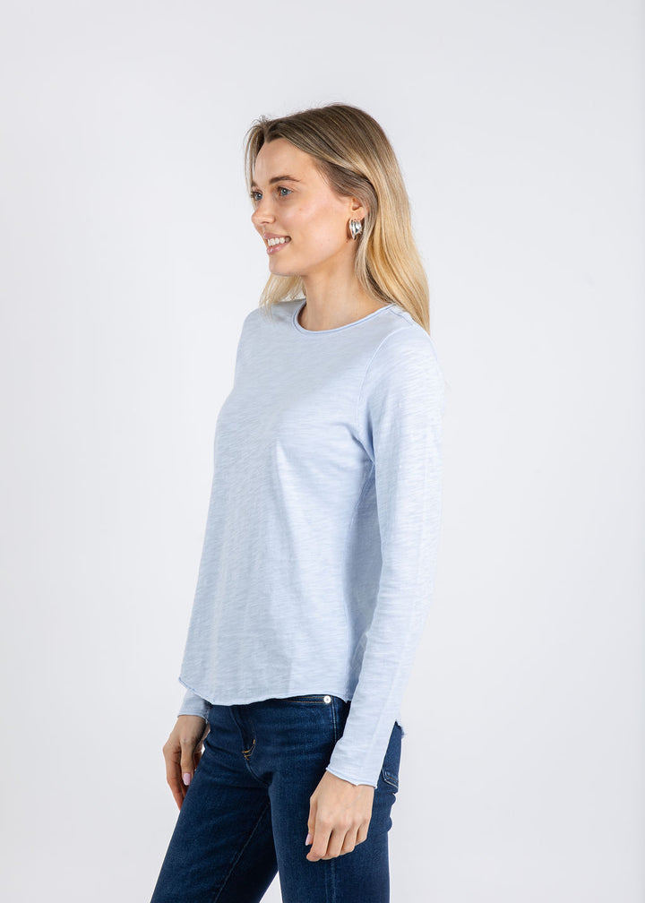 Elliott Lauren Lilly Long Sleeve Tee in Sky Blue available at Barbara Katz