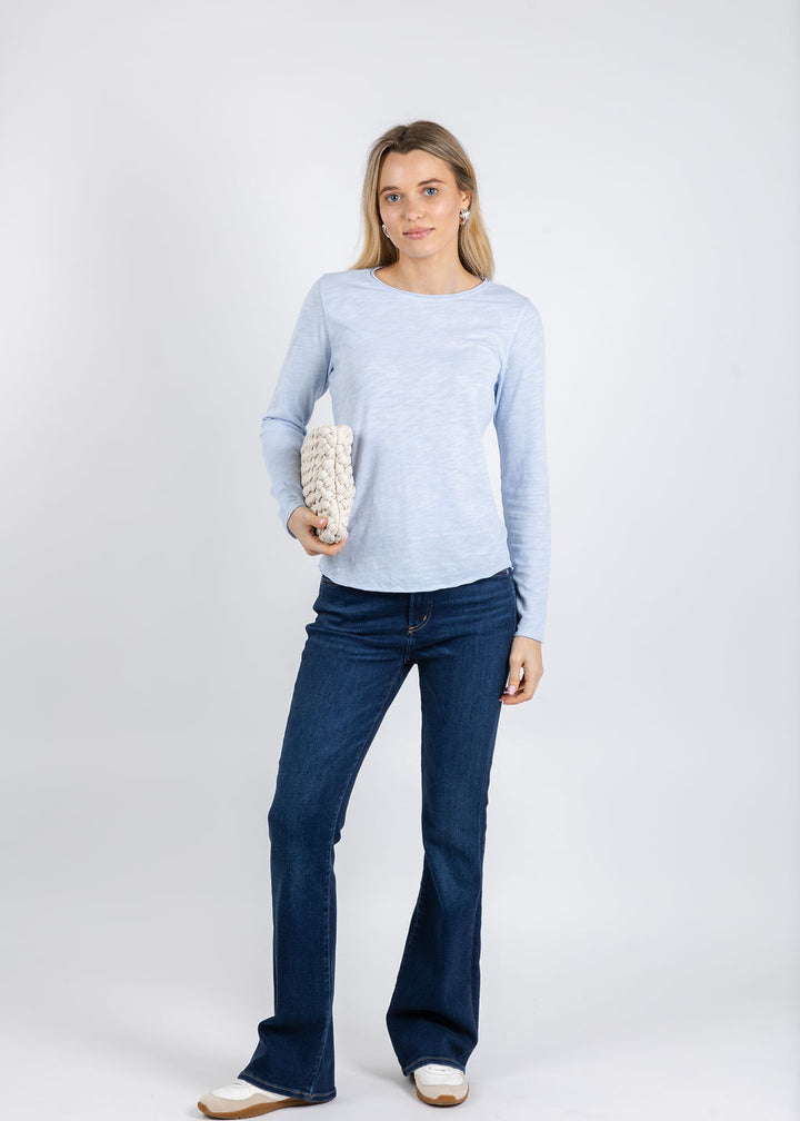 Elliott Lauren Lilly Long Sleeve Tee in Sky Blue available at Barbara Katz