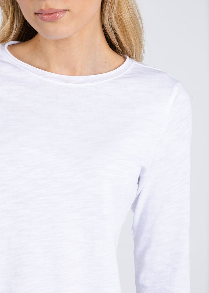 Elliott Lauren Lilly Long Sleeve Tee in White available at Barbara Katz