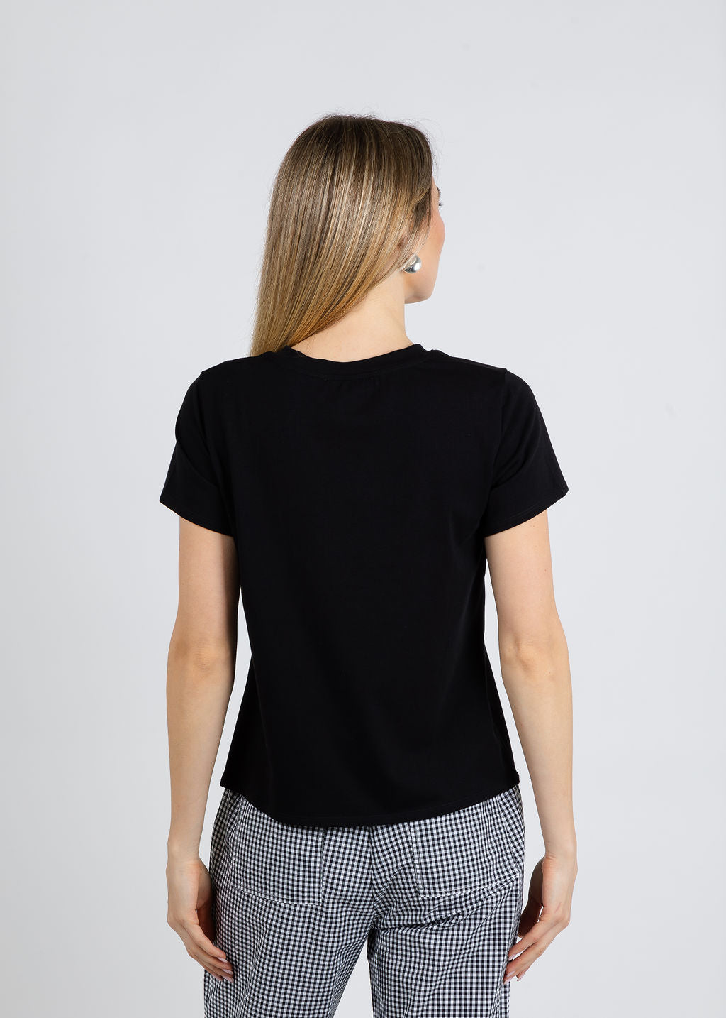 Elliott Lauren Mindy Flower Power Short Sleeve Top in Black available at Barbara Katz