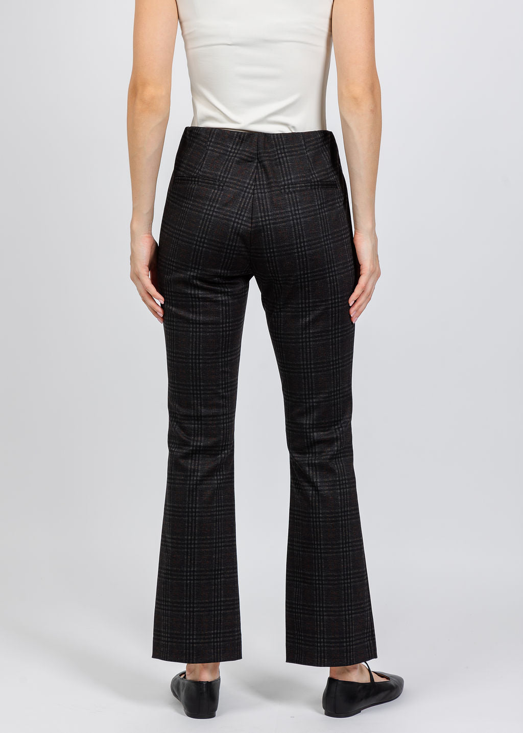Elliott Lauren Plaid Trousers available at Barbara Katz
