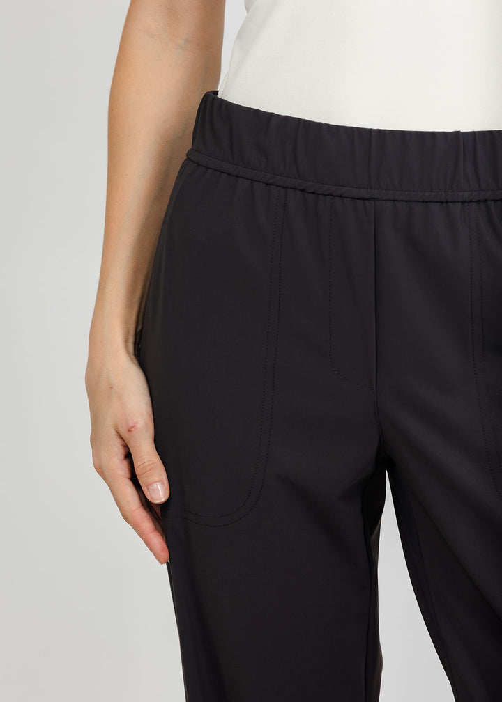 Elliott Lauren Prime Time Tapered Pant in Chocolate available at Barbara Katz