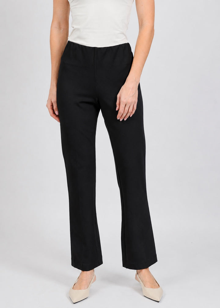 Elliott Lauren Pull-On Ponte Pant in Black available at Barbara Katz