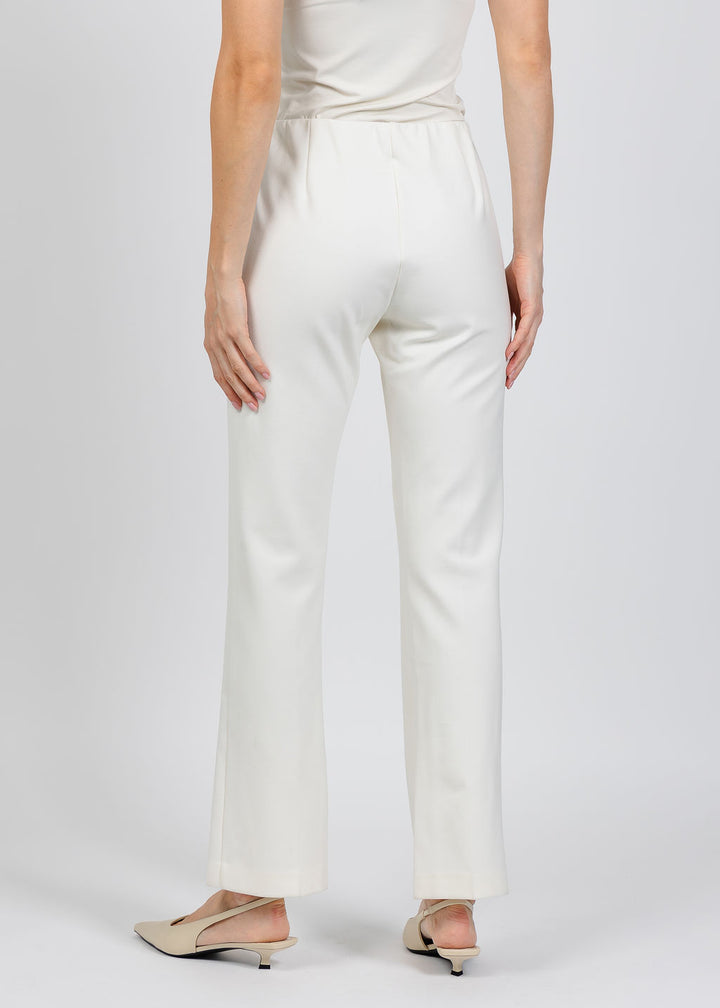 Elliott Lauren Pull-On Ponte Pant in Winter White available at Barbara Katz